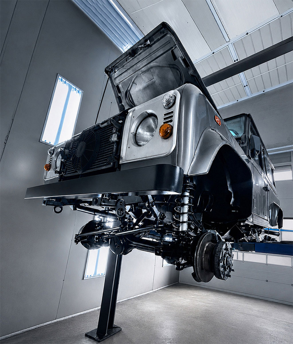 Mercedes G-Klasse Oldtimer bei Restaurierung und Konservierung in der Carblast Werkstatt