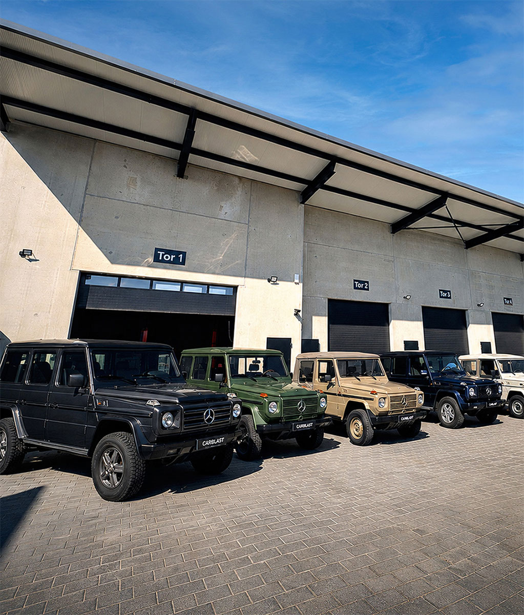 Mercedes G-Klasse bei der professionellen Restaurierung in der Carblast Werkstatt