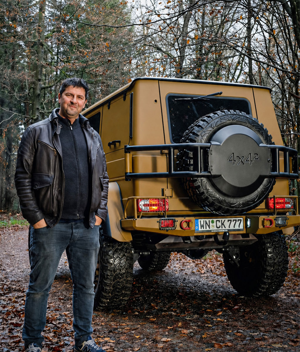 Mercedes G-Modell Oldtimer bei der professionellen Restaurierung in der Carblast Werkstatt