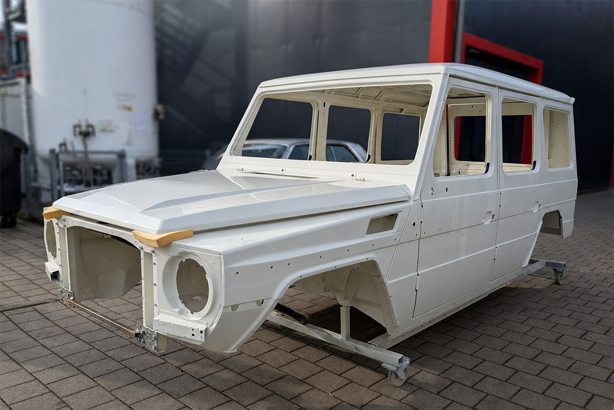 Rohbaukarosserie bei professioneller Ganzlackierung und Beschichtung durch AutoCoat
